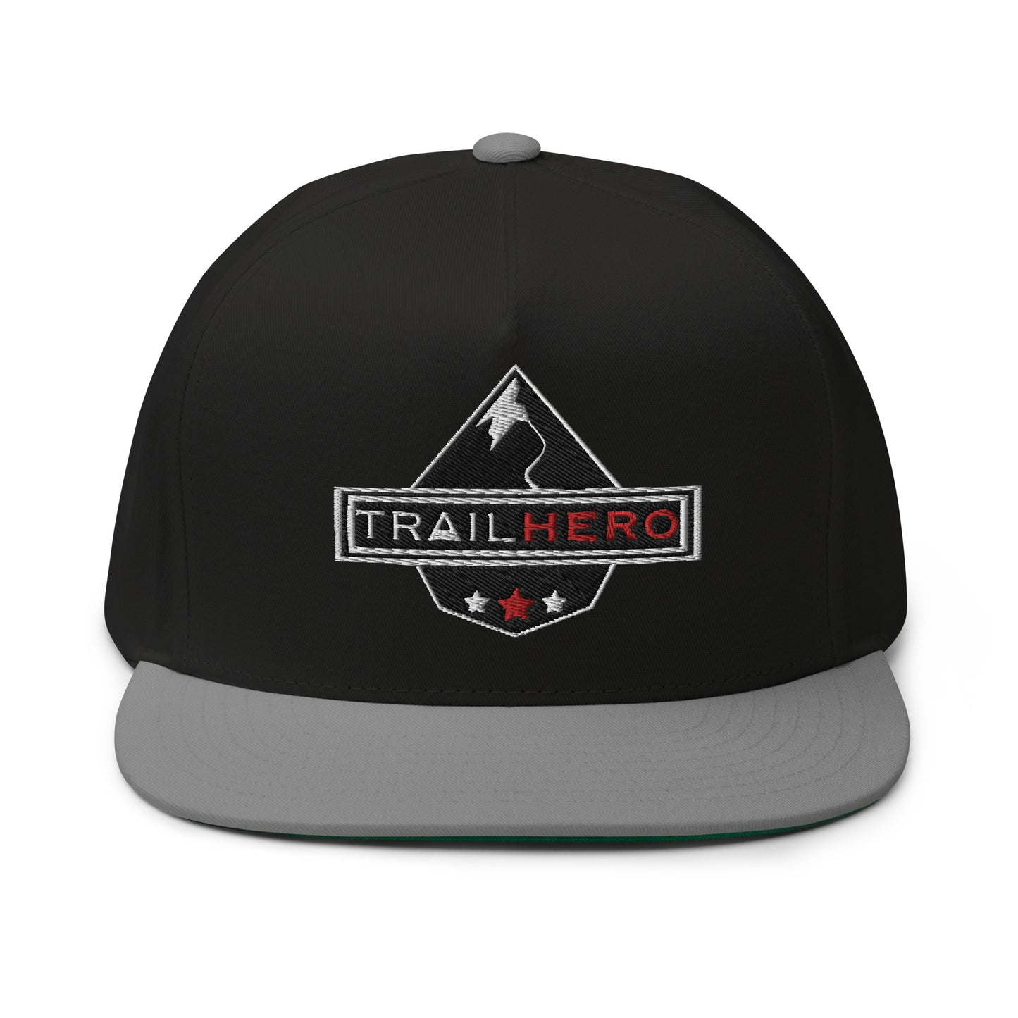 Trail Hero - Hat - Flat Bill Cap - 100% Cotton - Green Undervisor