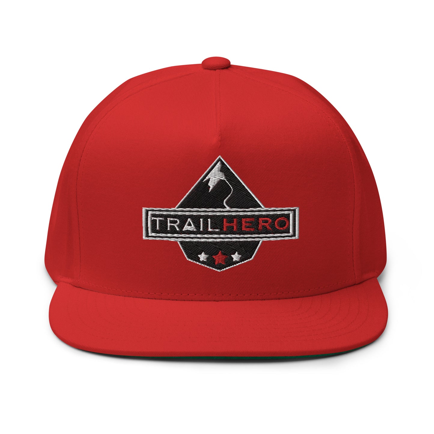 Trail Hero - Hat - Flat Bill Cap - 100% Cotton - Green Undervisor