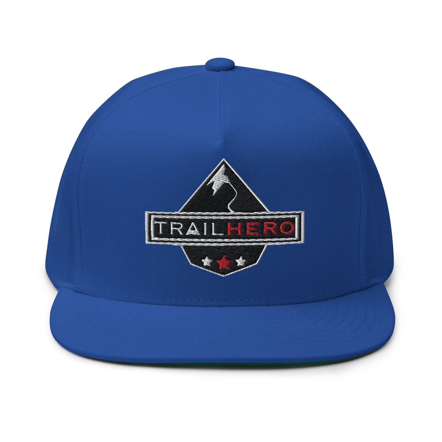Trail Hero - Hat - Flat Bill Cap - 100% Cotton - Green Undervisor