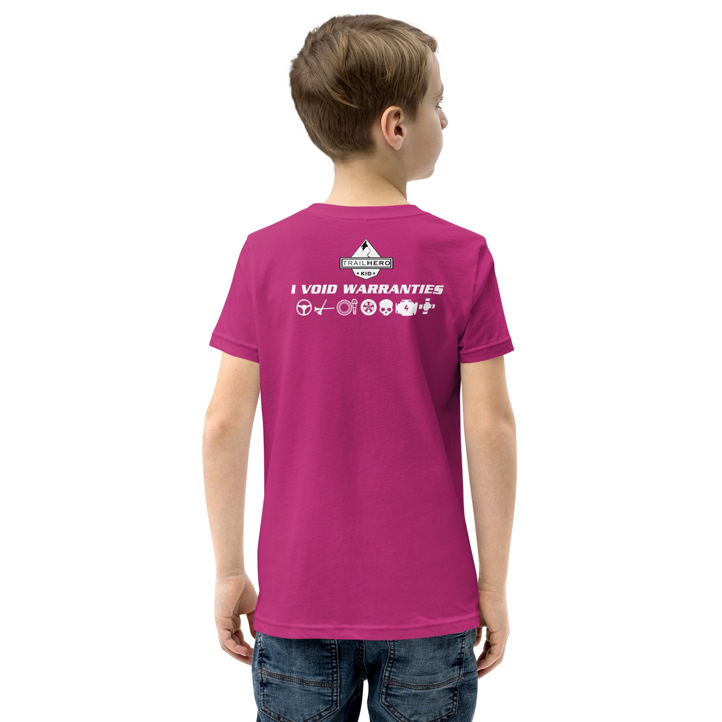 Trail Hero - Youth - Void Warranties - Pre-Shrunk 100% Cotton - Short Sleeve T-Shirt - 13 Colors