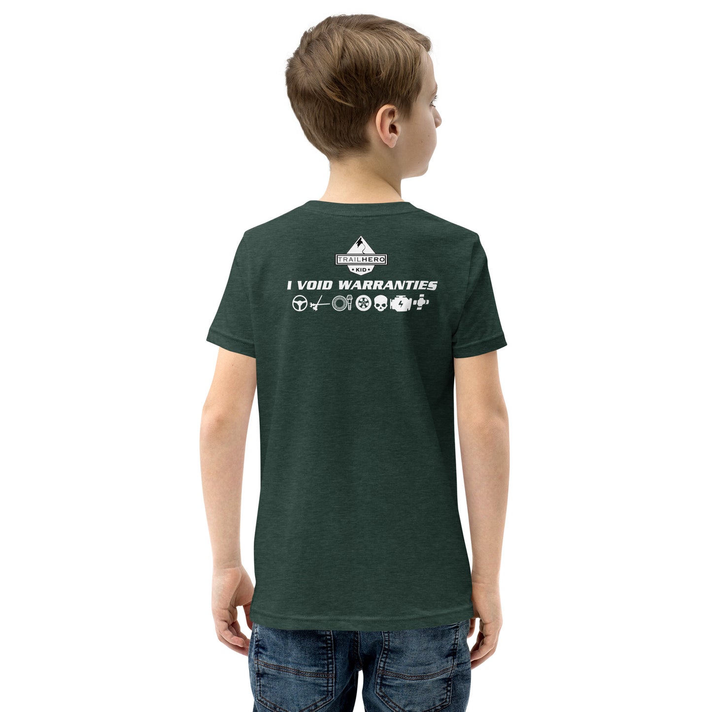 Trail Hero - Youth - Void Warranties - Pre-Shrunk 100% Cotton - Short Sleeve T-Shirt - 13 Colors