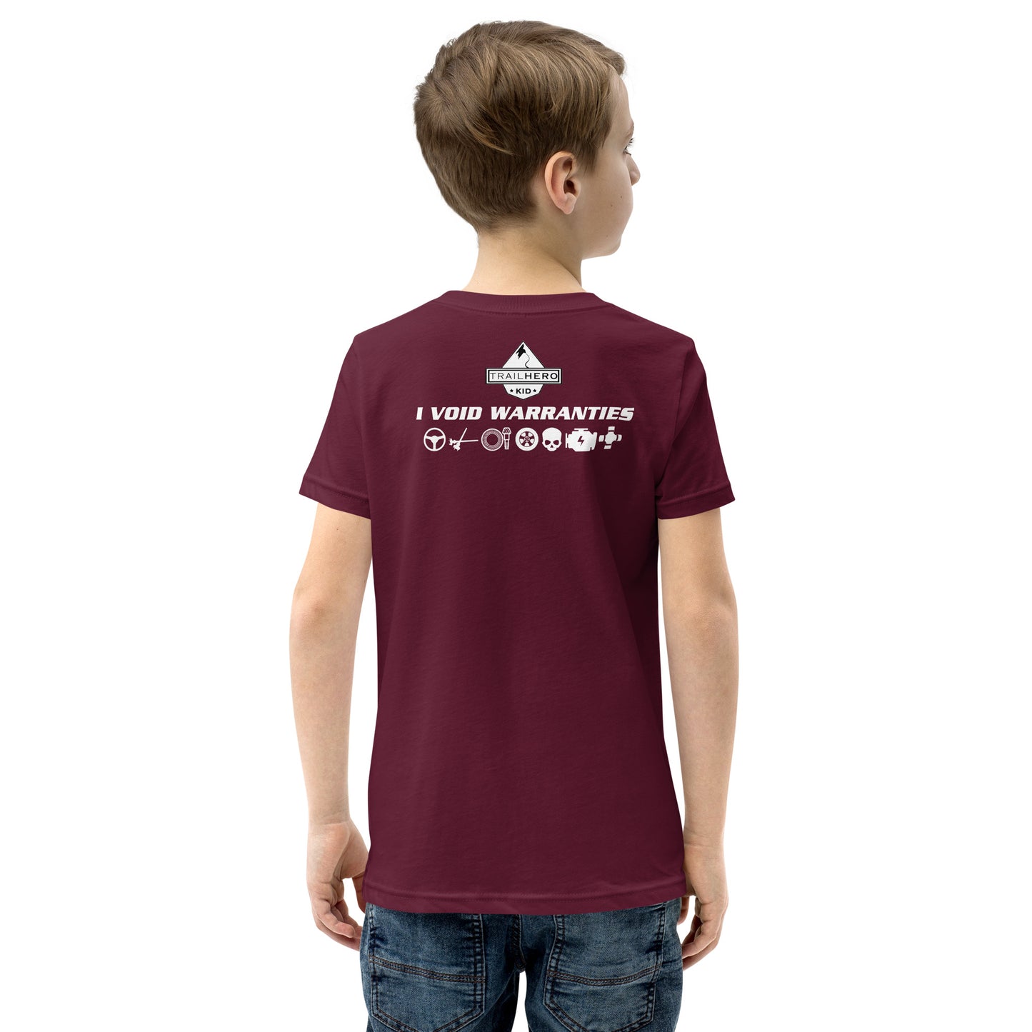 Trail Hero - Youth - Void Warranties - Pre-Shrunk 100% Cotton - Short Sleeve T-Shirt - 13 Colors