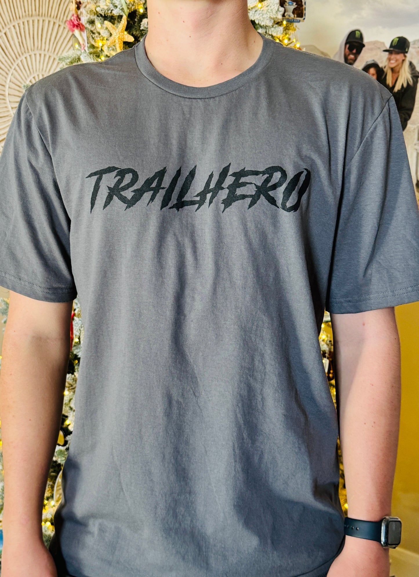 Trail Hero - Grey T-Shirt with Slash Logo (WAS $25 - SAVE $10)