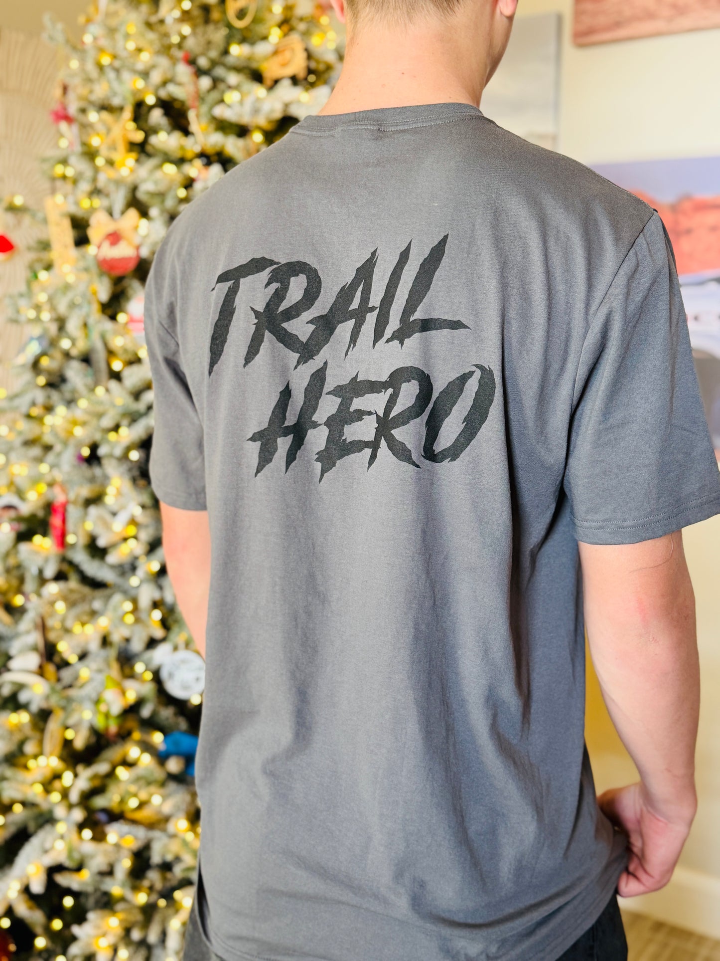 Trail Hero - Grey T-Shirt with Slash Logo (WAS $25 - SAVE $10)