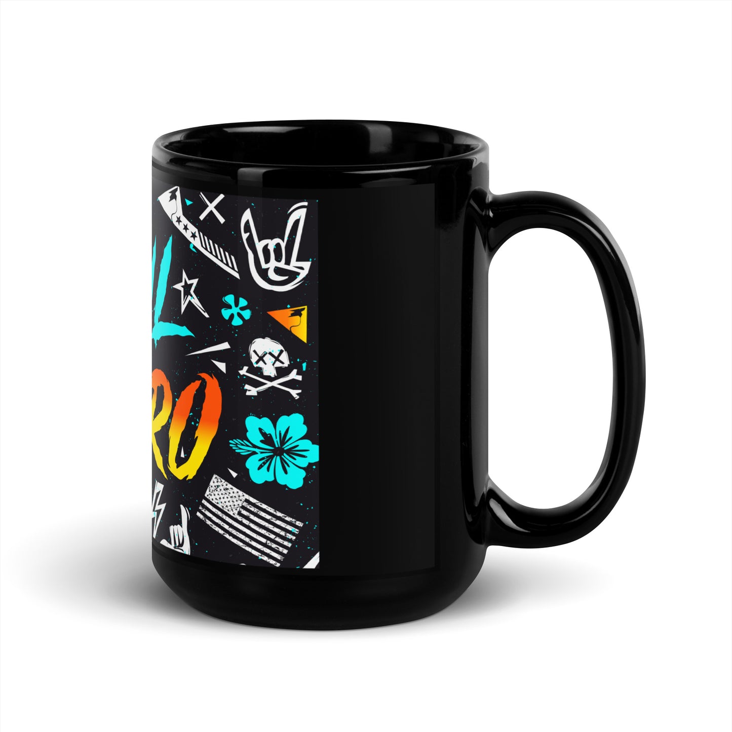 Trail Hero - Accessory - Throw Back Black Glossy Coffee Mug - Two Sizes