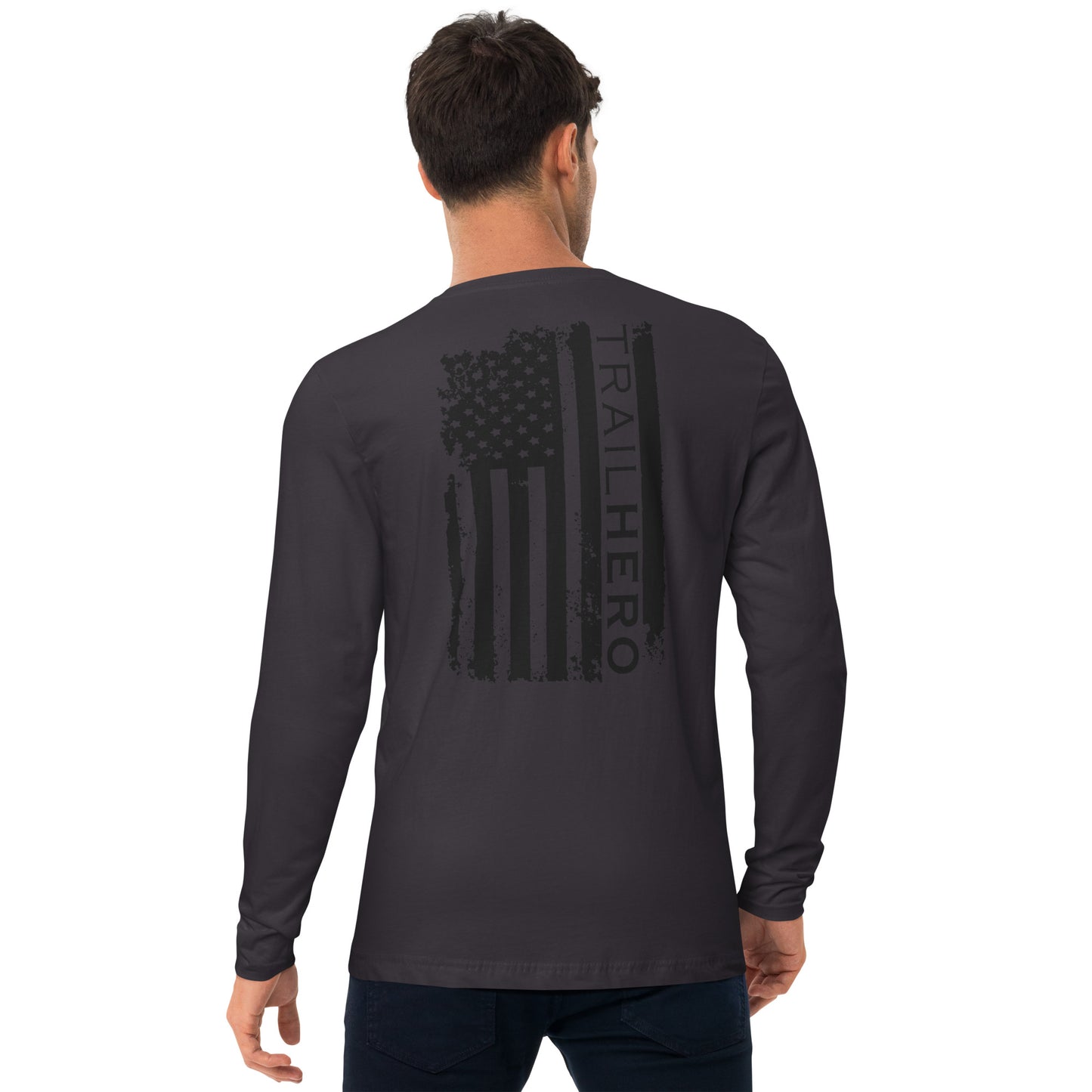 Trail Hero - Unisex - 100% Cotton Long Sleeve Fitted Crew T-Shirt - 3 Colors