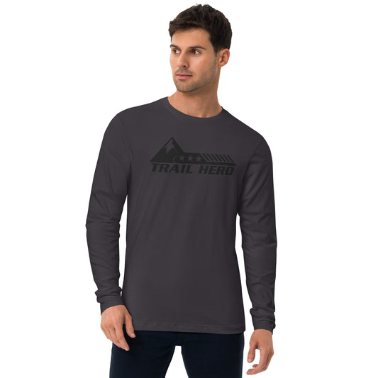 Trail Hero - Unisex - 100% Cotton Long Sleeve Fitted Crew T-Shirt - 3 Colors