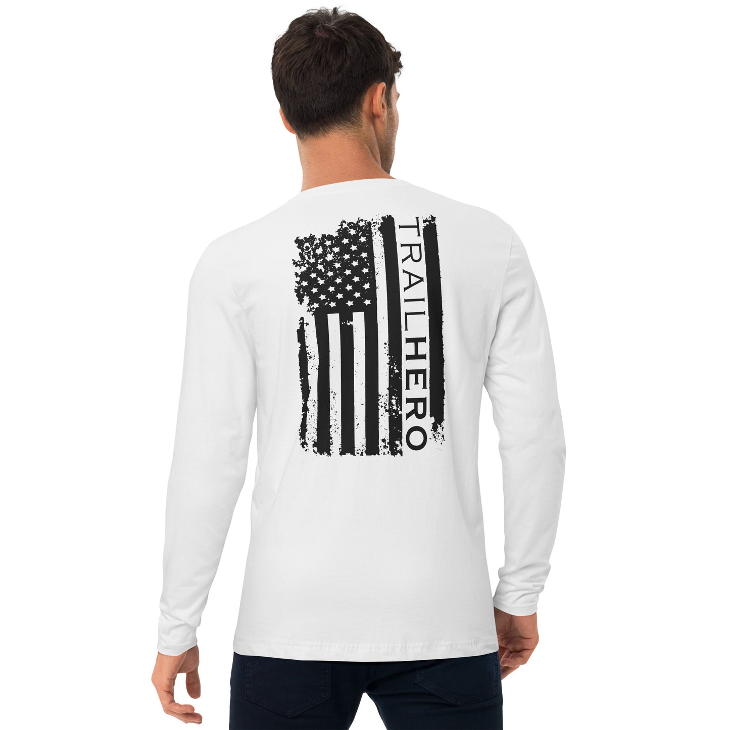 Trail Hero - Unisex - 100% Cotton Long Sleeve Fitted Crew T-Shirt - 3 Colors