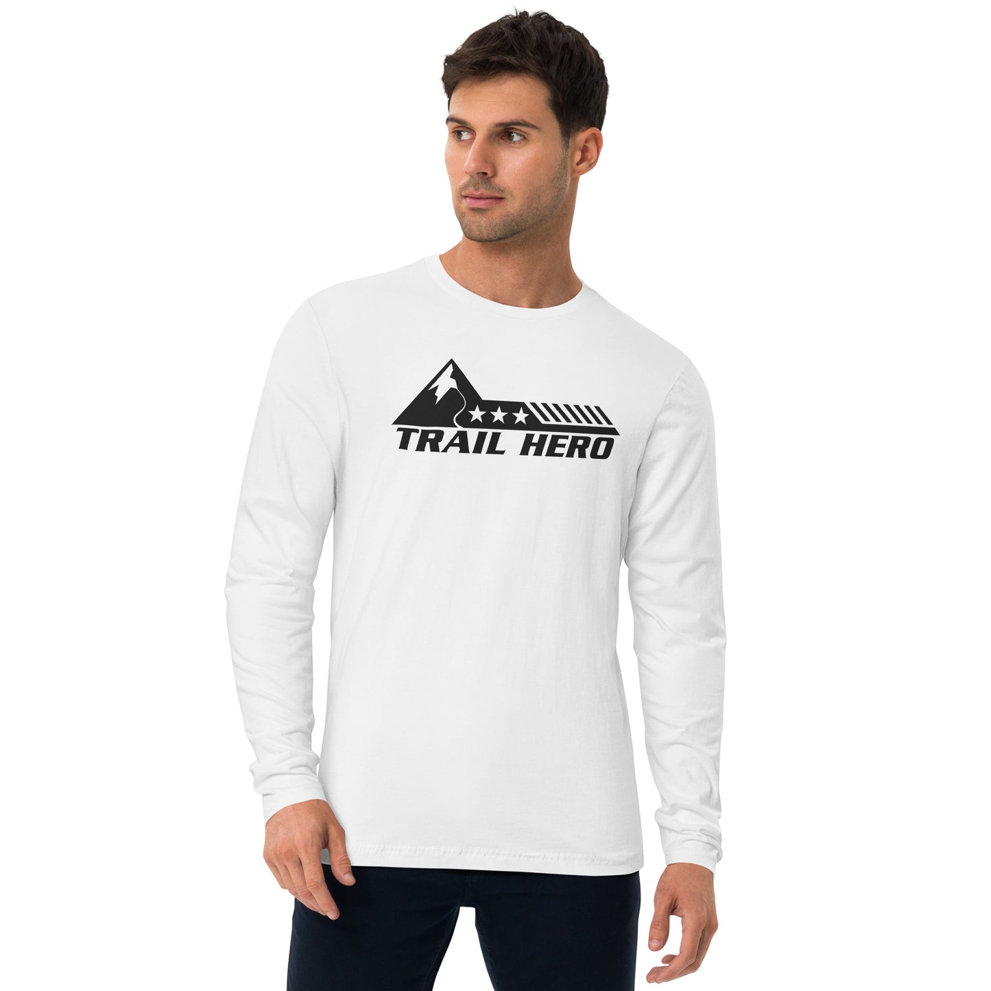 Trail Hero - Unisex - 100% Cotton Long Sleeve Fitted Crew T-Shirt - 3 Colors