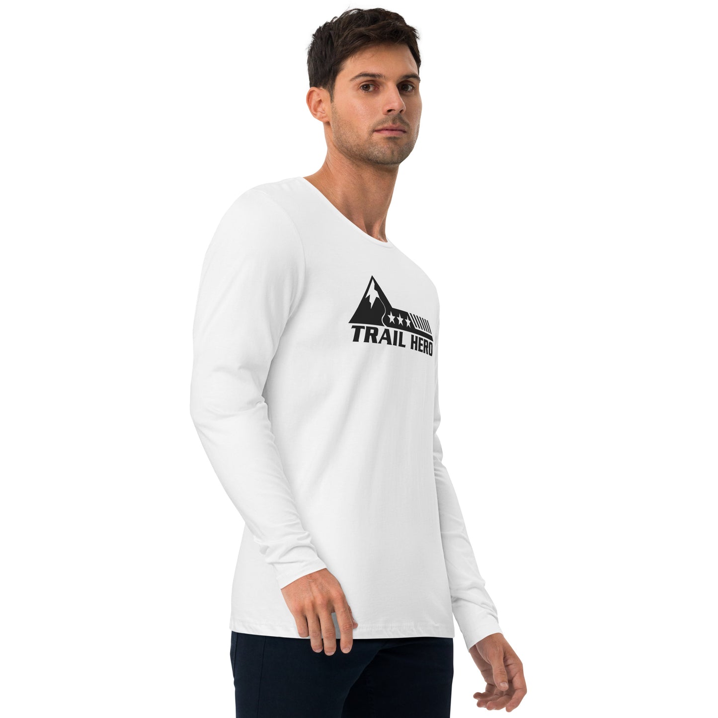 Trail Hero - Unisex - 100% Cotton Long Sleeve Fitted Crew T-Shirt - 3 Colors