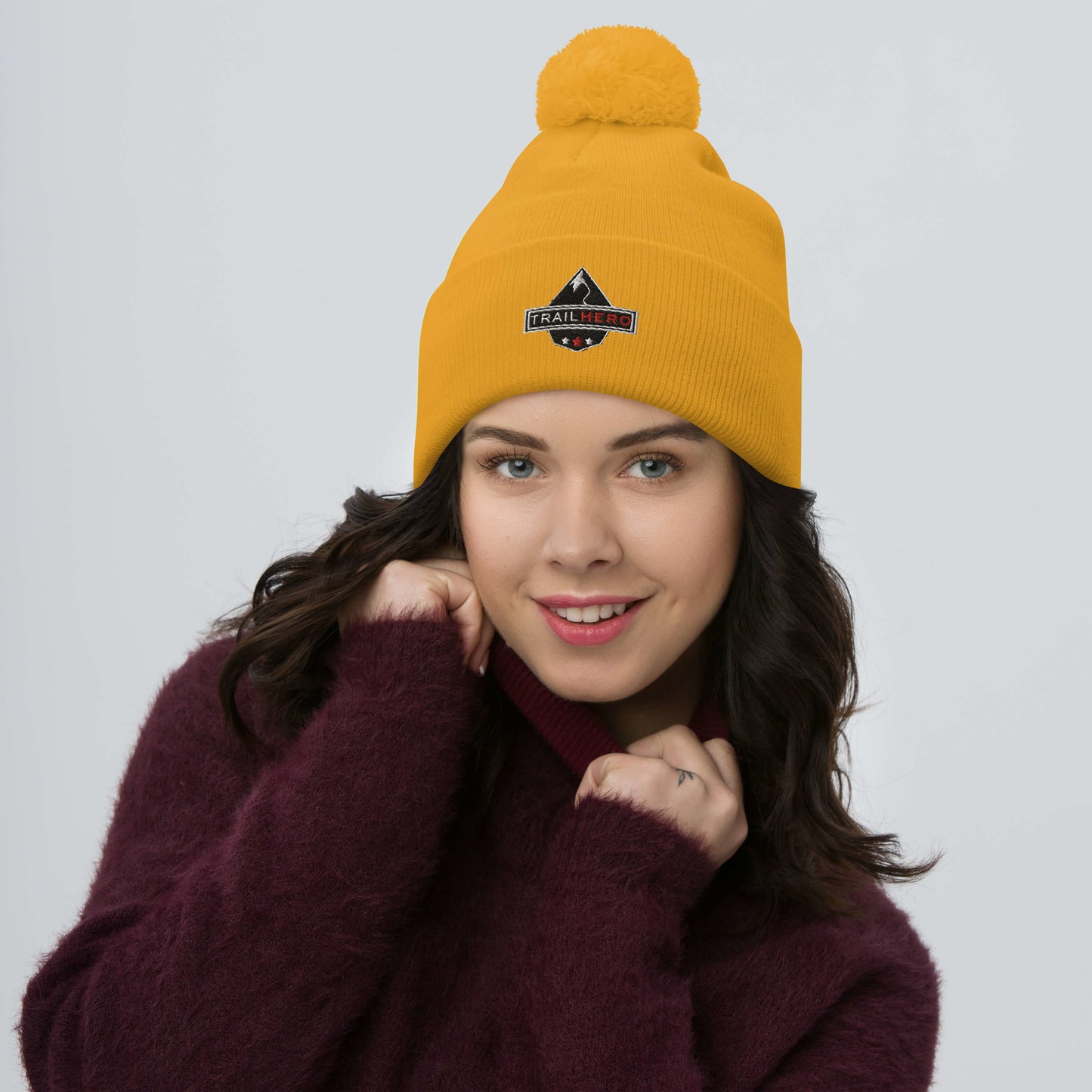 Trail Hero - Hat - Girls Pom Beanie - 100% acrylic - 10 Colors