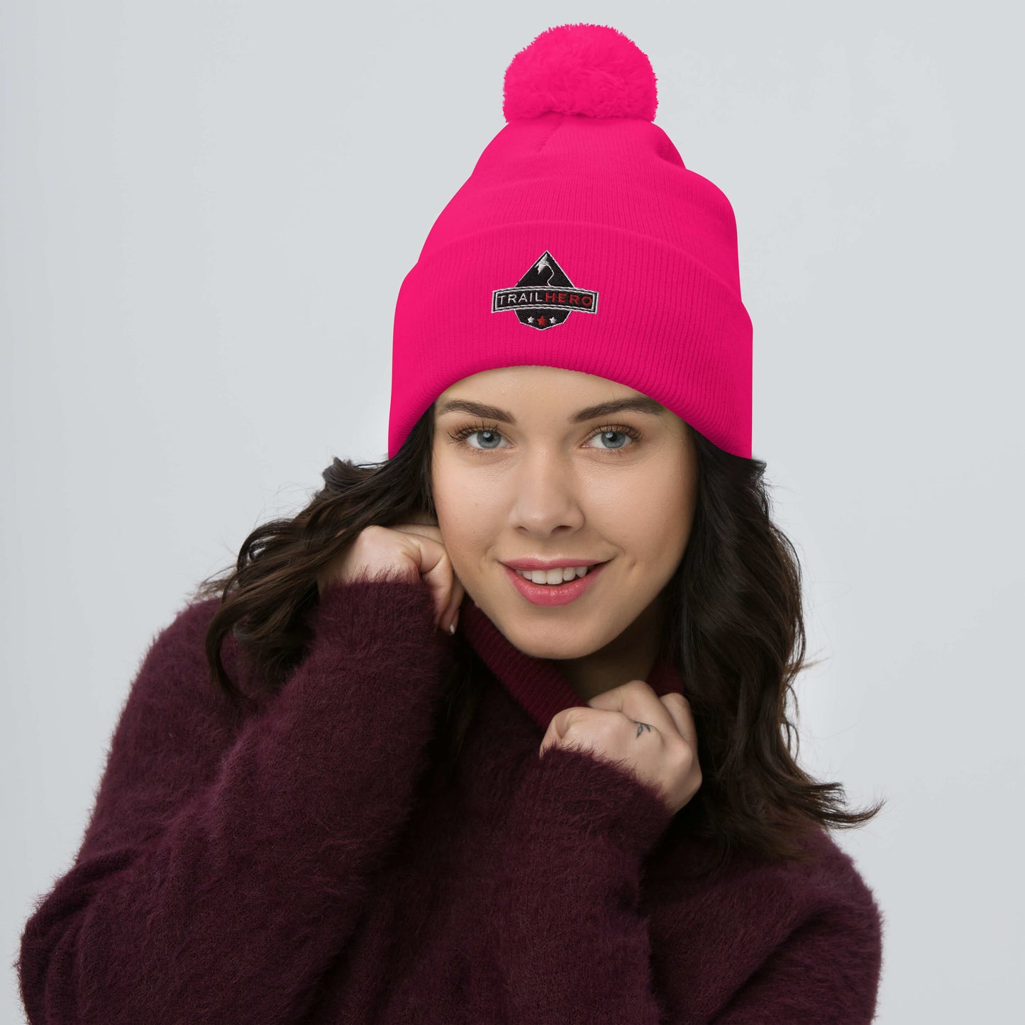 Trail Hero - Hat - Girls Pom Beanie - 100% acrylic - 10 Colors