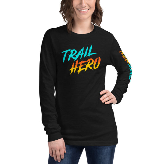 Trail Hero - Unisex - 100% Cotton Long Sleeve Tee - 80s Throw Back - 8 Colors