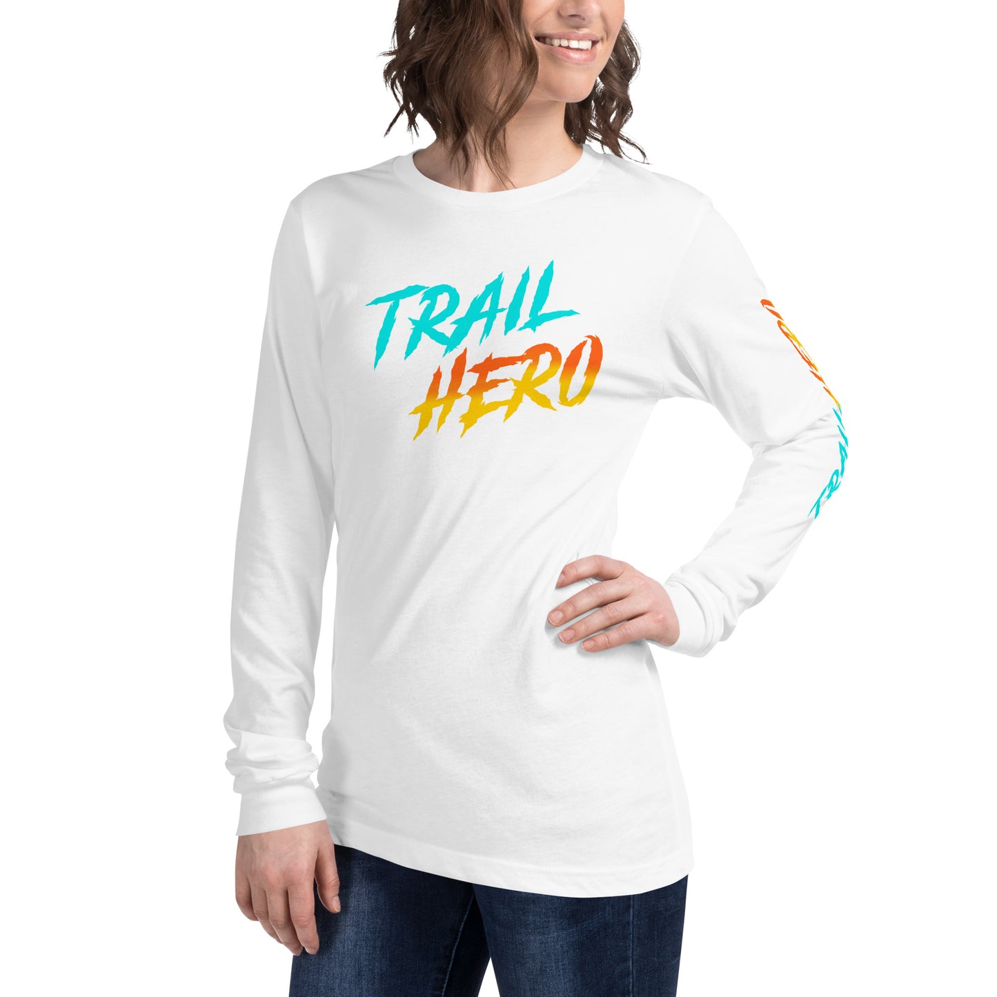 Trail Hero - Unisex - 100% Cotton Long Sleeve Tee - 80s Throw Back - 8 Colors